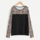 Shein Plus Cut-and-sew Leopard Print Top