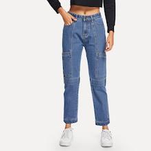 Shein Stitch Detail Jeans