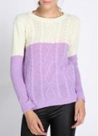 Rosewe Enchanting Long Sleeve Color Block Sweaters For Woman