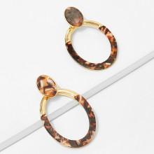 Shein Two Tone Open Hoop Earrings