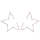 Shein Open Rhinestone Star Drop Earrings