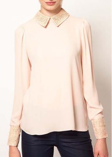 Rosewe Fine Turndown Collar Long Sleeve Blouse For Lady