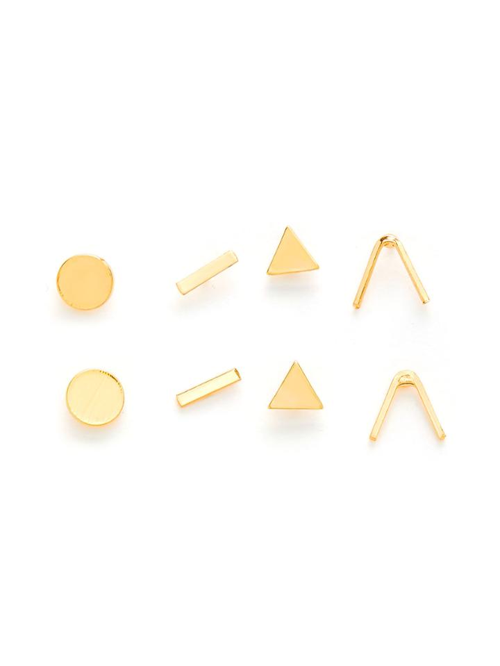 Shein Geometric Design Stud Earring Set