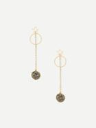 Shein Star & Ring Top Long Drop Earrings