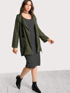 Shein Lightweight Two Pocket Hooded Jacket