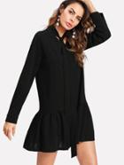 Shein Drop Waist Tied Neck Dress