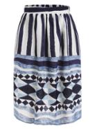 Shein Geometric Print Midi Skirt