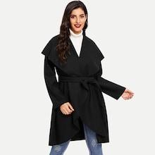 Shein Waterfall Collar Exaggerate Coat
