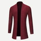 Shein Men Long Sleeve Solid Cardigan