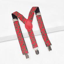 Shein Girls Leaf Print Suspenders