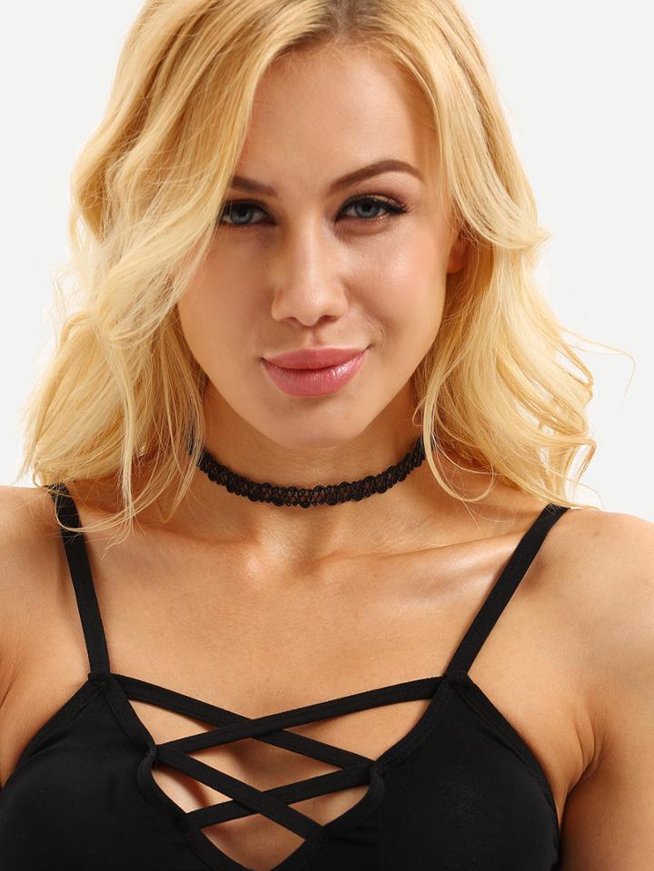 Shein Antique Crochet Lace Choker Necklace