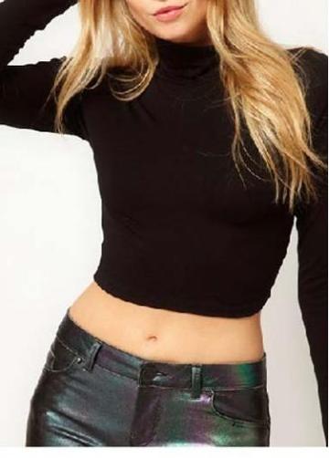 Rosewe All Match Black Long Sleeve Tops For Lady