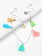 Shein Tassel & Shell Decorated Chain Necklace