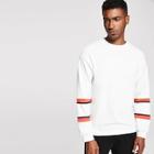 Shein Men Striped Sleeve Sweatshirt