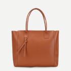 Shein Oversized Pu Tote Bag With Knot