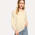 Shein Solid Teddy Sweatshirt