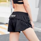Shein Letter Print 2 In 1 Gym Shorts