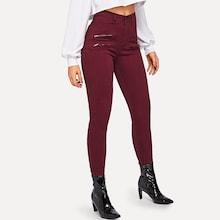 Shein Zip Pocket Detail Cigarette Pants