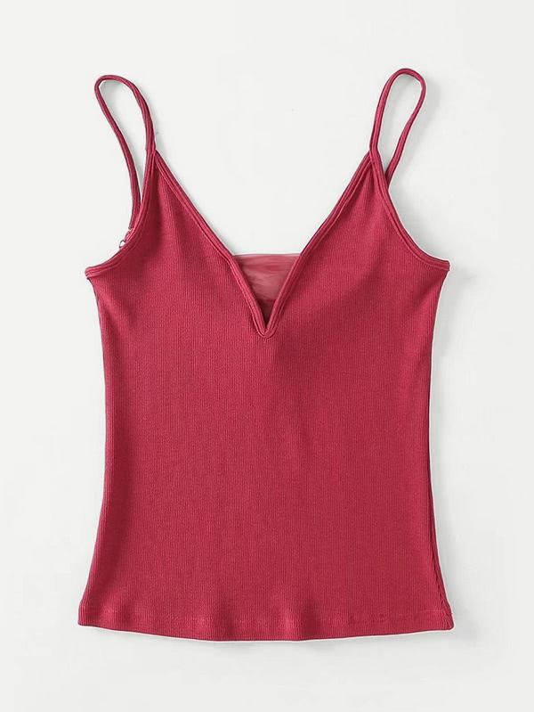 Shein Mesh Detail Cami Top