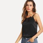 Shein Contrast Lace Cut Out Cami Top