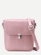 Shein Pink Faux Leather Messenger Bag