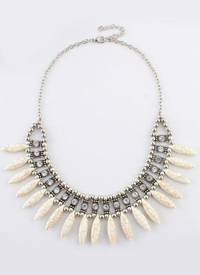 Shein Gold Bead Diamond Chain Necklace