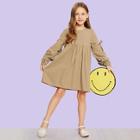 Shein Girls Lantern Sleeve Smock Dress