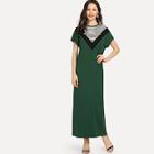 Shein Sequin Detail Chevron Tee Dress