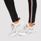 Shein Slogan Detail Lace-up Sneakers