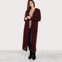 Shein Plus Loose Knit Longline Cardigan