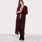 Shein Plus Loose Knit Longline Cardigan