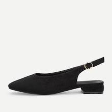 Shein Plain Square Toe Slingback Flats
