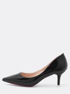 Shein Black Patent Pointed Toe Low-heeled Pumps
