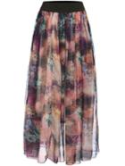 Shein Multicolor Floral Pleated Skirt