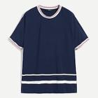 Shein Men Striped Trim Ringer Tee