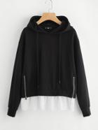 Shein Dual Zip Front Hoodie