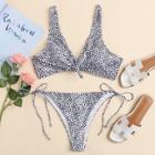 Shein Plus Dot Print Tie Side Bikini Set