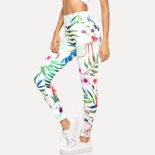 Shein Wide Waistband Floral Leggings
