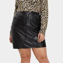 Shein Plus Pocket Patched Pu Skirt