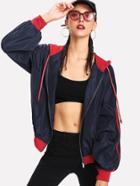 Shein Two Tone Hooded Windbreaker Jacket