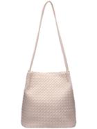 Shein Beige Zipper Weave Bucket Bag