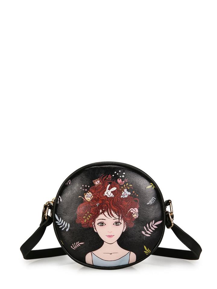 Shein Beauty Print Round Pu Crossbody Bag