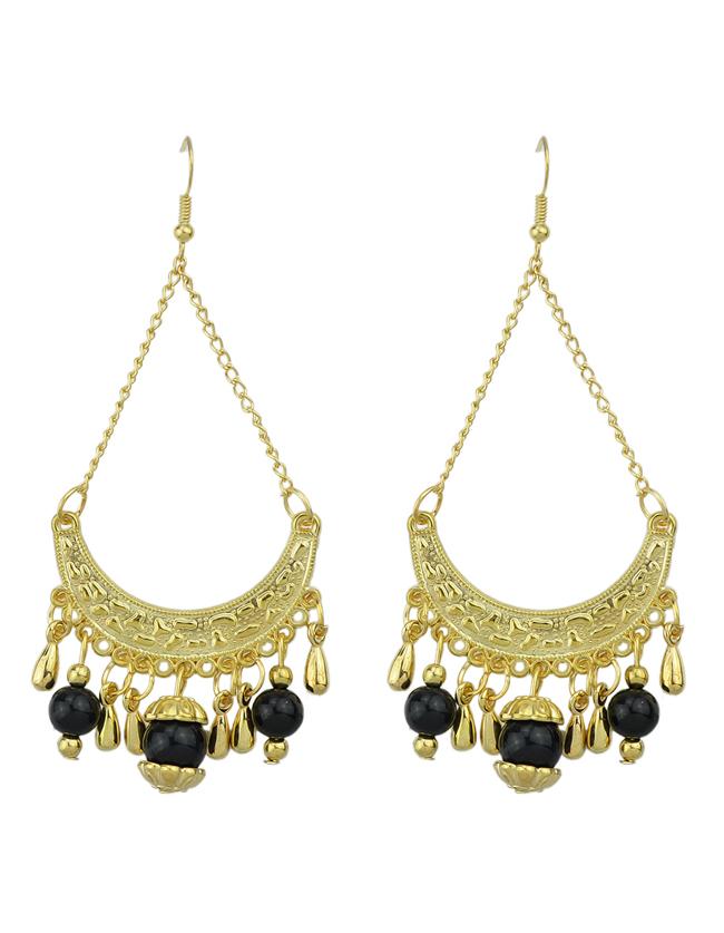 Shein Newest Coming Grceful Style Ladies Black Earrings
