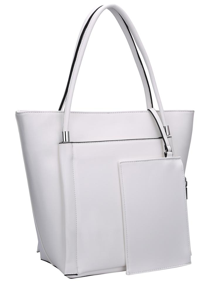 Shein White Magnetic Oversized Shoulder Bag