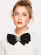 Shein Layered Bow Design Brooch With Rhinestone