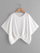 Shein Split Shoulder Dolman Sleeve Blouse