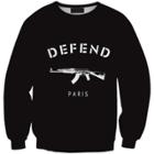 Shein 3d Digital Printing Pistol Letters Hedging Sweatshirts