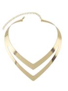 Shein Gold Two Layers Statement Collar Necklace