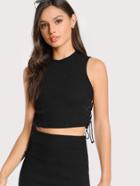 Shein Lace Up Side Crop Tank Top