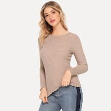 Shein Lettuce Trim Solid Jumper